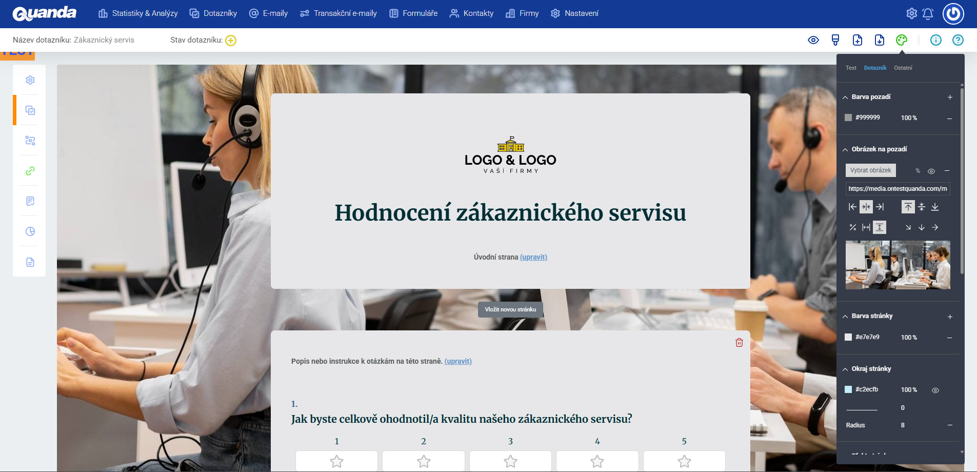 Design editor dotazníků