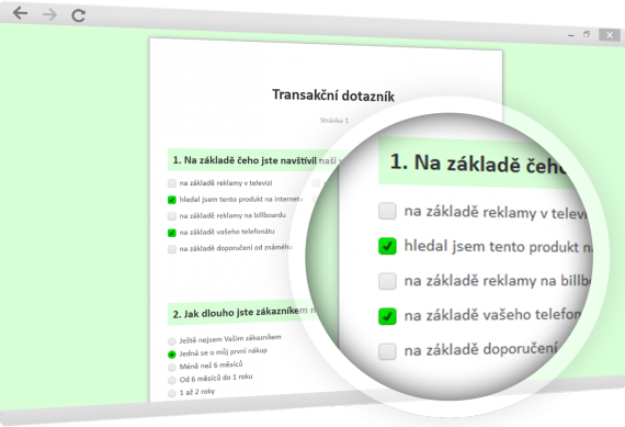 Online dotazníky | Transakční online dotazníky